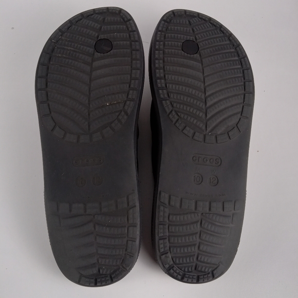 Crocs Mens Classic II Flip Flop Sandals Size 10 Black Comfort Casual Summer Pool - Picture 8 of 9